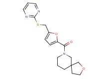 7-{5-[(pyrimidin-2-ylthio)methyl]-2-furoyl}-2-oxa-7-azaspiro[4.5]decane
