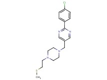 2-(4-chlorophenyl)-5-({4-[2-(methylthio)ethyl]piperazin-1-yl}methyl)pyrimidine