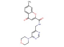 7-methyl-N-{[6-(4-morpholinyl)-4-pyrimidinyl]methyl}-4-oxo-4H-chromene-2-carboxamide
