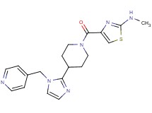 N-methyl-4-({4-[1-(pyridin-4-ylmethyl)-1H-imidazol-2-yl]piperidin-1-yl}carbonyl)-1,3-thiazol-2-amine