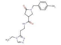 N-[2-(4-ethyl-4H-1,2,4-triazol-3-yl)ethyl]-1-(4-methylbenzyl)-5-oxopyrrolidine-3-carboxamide