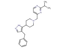 4-{[4-(4-benzyl-1H-pyrazol-5-yl)piperidin-1-yl]methyl}-2-isopropylpyrimidine