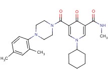 1-cyclohexyl-5-{[4-(2,4-dimethylphenyl)-1-piperazinyl]carbonyl}-N-methyl-4-oxo-1,4-dihydro-3-pyridinecarboxamide