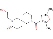 8-(2,5-dimethyl-3-furoyl)-2-(2-hydroxyethyl)-2,8-diazaspiro[5.5]undecan-3-one