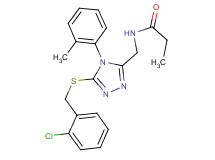 N-{[5-[(2-chlorobenzyl)thio]-4-(2-methylphenyl)-4H-1,2,4-triazol-3-yl]methyl}propanamide