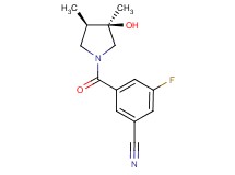 3-fluoro-5-{[(3R*,4R*)-3-hydroxy-3,4-dimethyl-1-pyrrolidinyl]carbonyl}benzonitrile