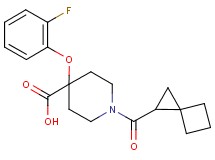 4-(2-fluorophenoxy)-1-(spiro[2.3]hex-1-ylcarbonyl)piperidine-4-carboxylic acid