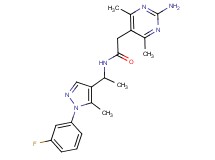 2-(2-amino-4,6-dimethylpyrimidin-5-yl)-N-{1-[1-(3-fluorophenyl)-5-methyl-1H-pyrazol-4-yl]ethyl}acetamide