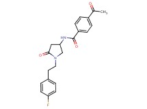 4-acetyl-N-{1-[2-(4-fluorophenyl)ethyl]-5-oxo-3-pyrrolidinyl}benzamide