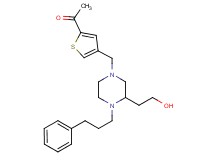 1-(4-{[3-(2-hydroxyethyl)-4-(3-phenylpropyl)-1-piperazinyl]methyl}-2-thienyl)ethanone