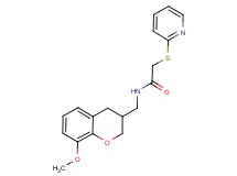 N-[(8-methoxy-3,4-dihydro-2H-chromen-3-yl)methyl]-2-(pyridin-2-ylthio)acetamide