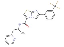 N-[1-methyl-2-(2-pyridinyl)ethyl]-6-[3-(trifluoromethyl)phenyl]imidazo[2,1-b][1,3]thiazole-3-carboxamide