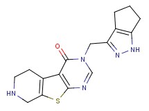 3-(1,4,5,6-tetrahydrocyclopenta[c]pyrazol-3-ylmethyl)-5,6,7,8-tetrahydropyrido[4',3':4,5]thieno[2,3-d]pyrimidin-4(3H)-one