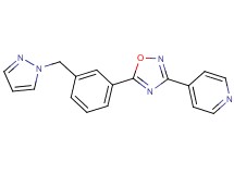 4-{5-[3-(1H-pyrazol-1-ylmethyl)phenyl]-1,2,4-oxadiazol-3-yl}pyridine