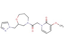 3-methoxy-1-{2-oxo-2-[2-(1H-pyrazol-1-ylmethyl)-1,4-oxazepan-4-yl]ethyl}pyridin-2(1H)-one