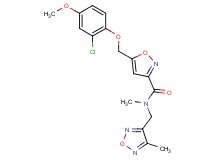 5-[(2-chloro-4-methoxyphenoxy)methyl]-N-methyl-N-[(4-methyl-1,2,5-oxadiazol-3-yl)methyl]-3-isoxazolecarboxamide
