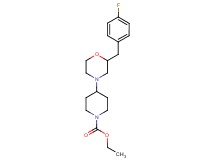 ethyl 4-[2-(4-fluorobenzyl)-4-morpholinyl]-1-piperidinecarboxylate