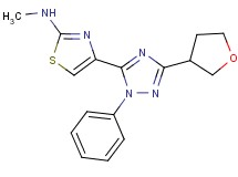 N-methyl-4-[1-phenyl-3-(tetrahydrofuran-3-yl)-1H-1,2,4-triazol-5-yl]-1,3-thiazol-2-amine