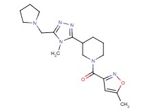 1-[(5-methylisoxazol-3-yl)carbonyl]-3-[4-methyl-5-(pyrrolidin-1-ylmethyl)-4H-1,2,4-triazol-3-yl]piperidine