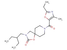 3-(2-ethylbutyl)-8-[(2-ethyl-4-methyl-1,3-oxazol-5-yl)carbonyl]-1-oxa-3,8-diazaspiro[4.5]decan-2-one