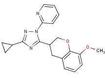 2-[3-cyclopropyl-5-(8-methoxy-3,4-dihydro-2H-chromen-3-yl)-1H-1,2,4-triazol-1-yl]pyridine