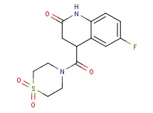 4-[(1,1-dioxido-4-thiomorpholinyl)carbonyl]-6-fluoro-3,4-dihydro-2(1H)-quinolinone