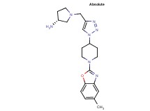(3R)-1-({1-[1-(5-methyl-1,3-benzoxazol-2-yl)-4-piperidinyl]-1H-1,2,3-triazol-4-yl}methyl)-3-pyrrolidinamine bis(trifluoroacetate)