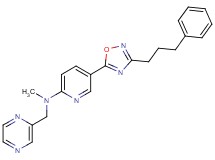 N-methyl-5-[3-(3-phenylpropyl)-1,2,4-oxadiazol-5-yl]-N-(2-pyrazinylmethyl)-2-pyridinamine