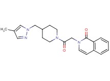 2-(2-{4-[(4-methyl-1H-pyrazol-1-yl)methyl]piperidin-1-yl}-2-oxoethyl)isoquinolin-1(2H)-one