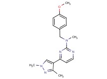 4-(1,3-dimethyl-1H-pyrazol-4-yl)-N-(4-methoxybenzyl)-N-methylpyrimidin-2-amine