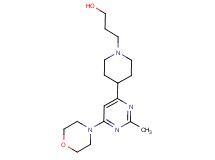 3-{4-[2-methyl-6-(4-morpholinyl)-4-pyrimidinyl]-1-piperidinyl}-1-propanol