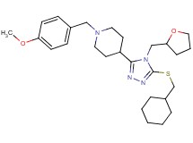 4-[5-[(cyclohexylmethyl)thio]-4-(tetrahydro-2-furanylmethyl)-4H-1,2,4-triazol-3-yl]-1-(4-methoxybenzyl)piperidine