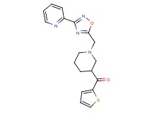 (1-{[3-(2-pyridinyl)-1,2,4-oxadiazol-5-yl]methyl}-3-piperidinyl)(2-thienyl)methanone