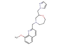 8-methoxy-2-{[2-(1H-pyrazol-1-ylmethyl)-1,4-oxazepan-4-yl]methyl}quinoline