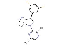 (2R*,3S*,6R*)-3-(3,5-difluorophenyl)-5-(3,6-dimethyl-2-pyrazinyl)-1,5-diazatricyclo[5.2.2.0~2,6~]undecane