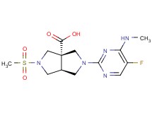 (3aS*,6aS*)-2-[5-fluoro-4-(methylamino)-2-pyrimidinyl]-5-(methylsulfonyl)hexahydropyrrolo[3,4-c]pyrrole-3a(1H)-carboxylic acid