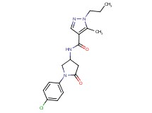 N-[1-(4-chlorophenyl)-5-oxo-3-pyrrolidinyl]-5-methyl-1-propyl-1H-pyrazole-4-carboxamide