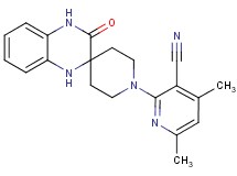 4,6-dimethyl-2-(3'-oxo-3',4'-dihydro-1H,1'H-spiro[piperidine-4,2'-quinoxalin]-1-yl)nicotinonitrile