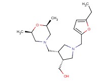 {(3R*,4R*)-4-{[(2R*,6S*)-2,6-dimethylmorpholin-4-yl]methyl}-1-[(5-ethyl-2-furyl)methyl]pyrrolidin-3-yl}methanol