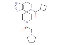 5-(cyclobutylcarbonyl)-1'-(pyrrolidin-1-ylacetyl)-1,5,6,7-tetrahydrospiro[imidazo[4,5-c]pyridine-4,4'-piperidine]