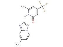 6-methyl-1-[(7-methylimidazo[1,2-a]pyridin-2-yl)methyl]-4-(trifluoromethyl)pyridin-2(1H)-one