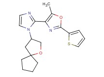5-methyl-4-[1-(1-oxaspiro[4.4]non-3-yl)-1H-imidazol-2-yl]-2-(2-thienyl)-1,3-oxazole