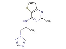 2-methyl-N-[1-methyl-2-(1H-1,2,4-triazol-1-yl)ethyl]thieno[3,2-d]pyrimidin-4-amine