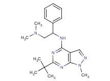 (6-tert-butyl-1-methyl-1H-pyrazolo[3,4-d]pyrimidin-4-yl)[2-(dimethylamino)-1-phenylethyl]amine