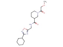 N-[(3-cyclohexyl-1,2,4-oxadiazol-5-yl)methyl]-1-(methoxyacetyl)-3-piperidinecarboxamide