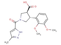 (3S*,4R*)-4-(2,3-dimethoxyphenyl)-1-[(3-methyl-1H-pyrazol-5-yl)carbonyl]pyrrolidine-3-carboxylic acid