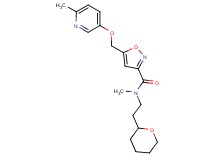 N-methyl-5-{[(6-methyl-3-pyridinyl)oxy]methyl}-N-[2-(tetrahydro-2H-pyran-2-yl)ethyl]-3-isoxazolecarboxamide
