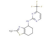 2-methyl-N-[4-(trifluoromethyl)pyrimidin-2-yl]-4,5,6,7-tetrahydro-1,3-benzothiazol-4-amine