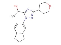 1-[1-(2,3-dihydro-1H-inden-5-yl)-3-(tetrahydro-2H-pyran-4-yl)-1H-1,2,4-triazol-5-yl]ethanol