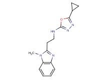 5-cyclopropyl-N-[2-(1-methyl-1H-benzimidazol-2-yl)ethyl]-1,3,4-oxadiazol-2-amine